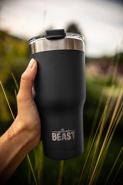 Beast 30 Oz Tumbler Stainless Steel Vacuum Insulated Coffee Ice Cup Double Wall Travel Flask (Matte Black)