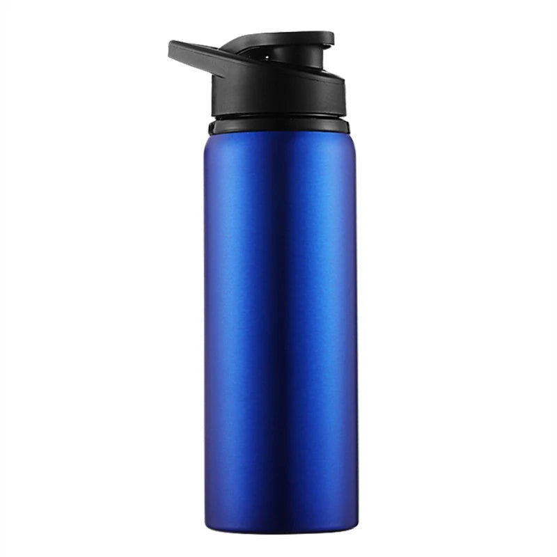 Portable Stainless Steel Bicycle Water Bottle Straight Drinking Outdoors Sports Travel Kettle Metal Water Bottle